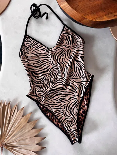 Jmp The Label Daytona One Piece - Animal Reversible In Multi