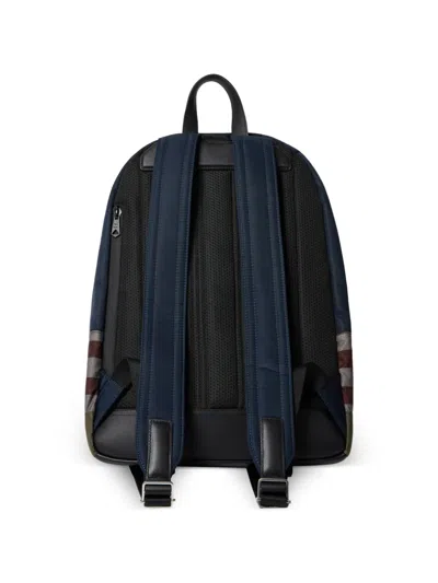 Paul Smith Striped Backpack In Blue