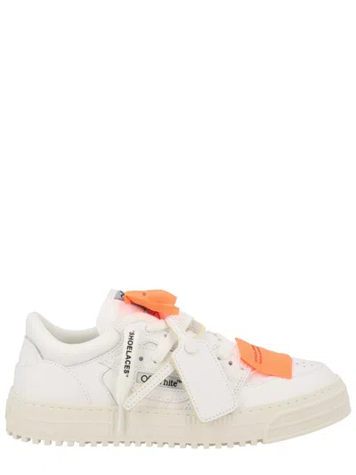 Off-white Low-top Off-court Sneakers With Zip-tie Detail In Neutral