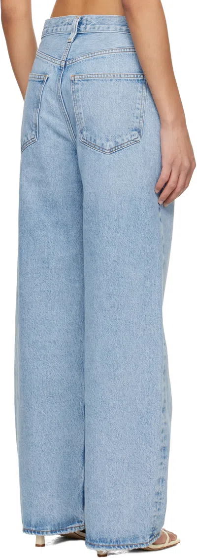 Agolde Blue Low Curve Jeans In Blue