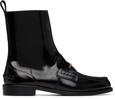 Alexander Wang Black Carter Ankle Boots In Multi