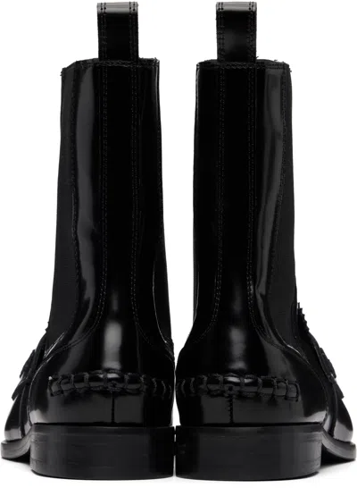 Alexander Wang Black Carter Ankle Boots In Multi