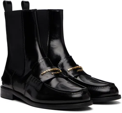 Alexander Wang Black Carter Ankle Boots In Multi