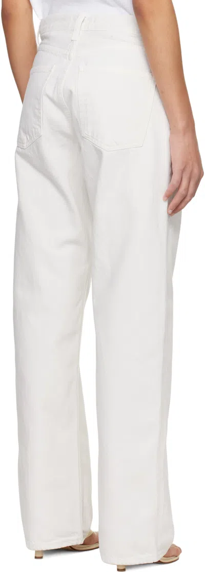 Agolde White Arc Jeans In White