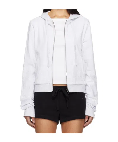 Entire Studios Drawstring Hooded Sweatshirt In White