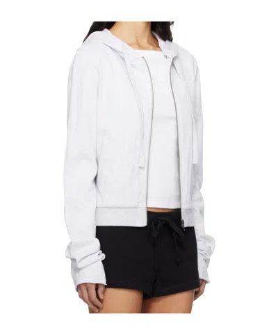 Entire Studios Drawstring Hooded Sweatshirt In White