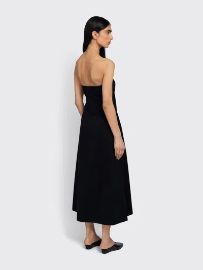 Samsoe & Samsoe Sahya Strapless Button-front Dress In Black