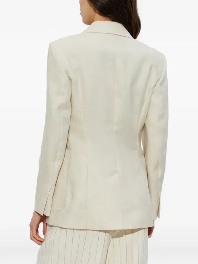 Max Mara Two-button Patch-pocket Jacket In White