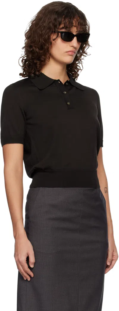 A.p.c. Brown Ruby Polo In Black