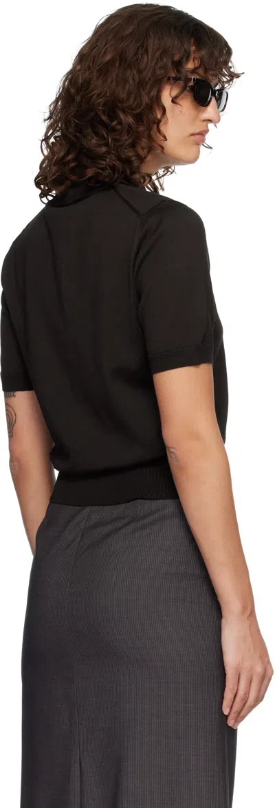 A.p.c. Brown Ruby Polo In Black