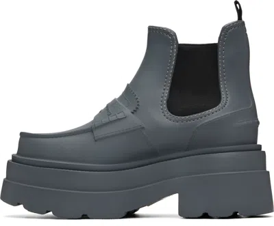 Alexander Wang Gray Carter Platform Rain Boots In Multi