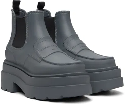 Alexander Wang Gray Carter Platform Rain Boots In Multi