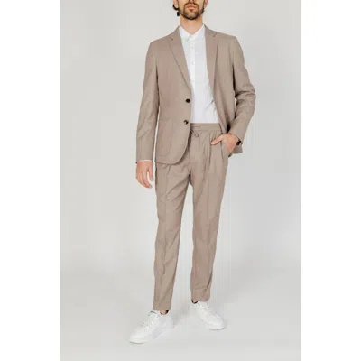 Antony Morato Single-breasted Suit Jacket In Sand