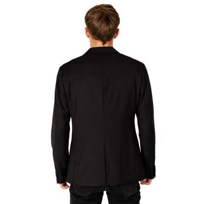 Armani Exchange Black Polyester Blazer In Black