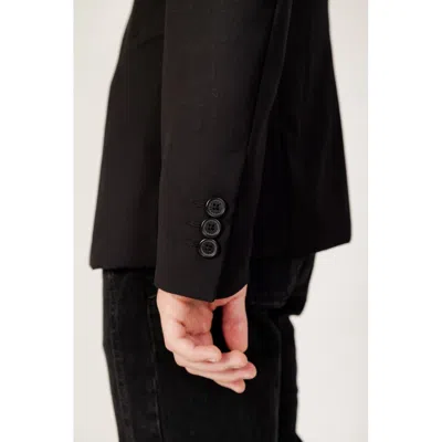 Armani Exchange Black Polyester Blazer In Black