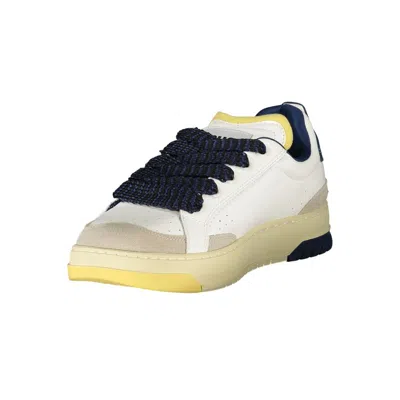 Blauer White Leather Men Sneaker In Neutral