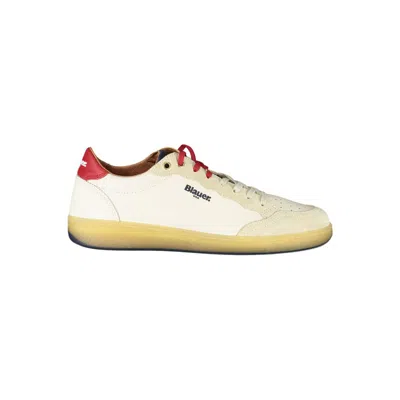 Blauer White Leather Men Sneaker In Neutral