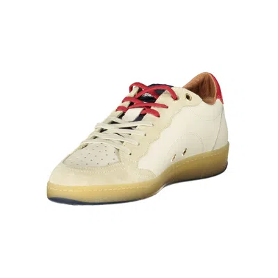 Blauer White Leather Men Sneaker In Neutral