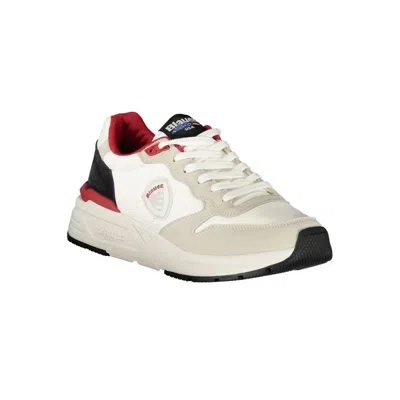 Blauer White Polyester Men Sneaker In Neutral