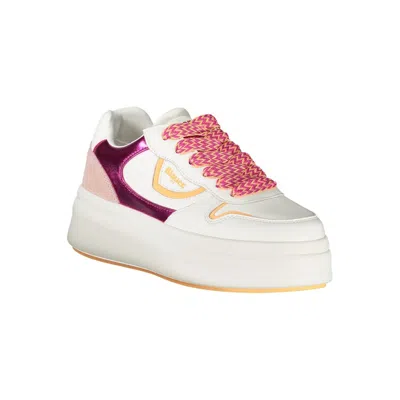 Blauer White Leather Women Sneaker In White