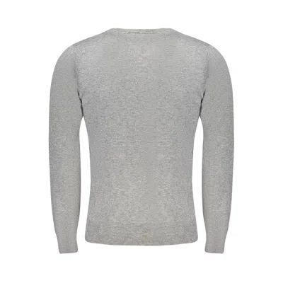 Cavalli Class Crew-neck Embroidered-logo Sweater In Gray