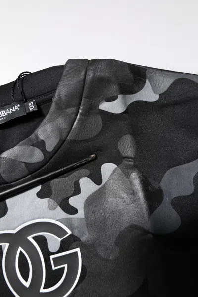 Pre-owned Dolce & Gabbana Black Camouflage Pullover Sweatshirt Men's Sweater ()