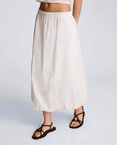 Kenneth Cole Pull On Bubble Maxi Skirt In White