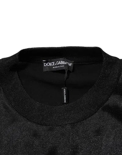 Pre-owned Dolce & Gabbana Black Polyester Pullover Sweatshirt Men's Sweater ()