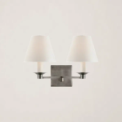 Ralph Lauren Evans Double-arm Sconce In White