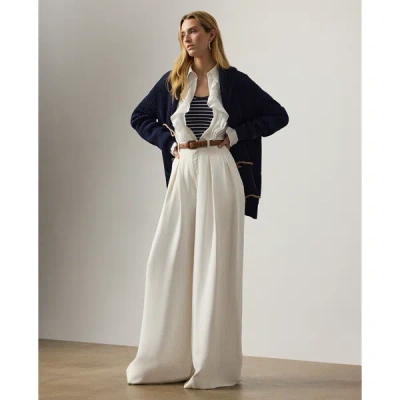Ralph Lauren Cotton-silk Shawl-collar Cardigan In Icon Navy In Blue