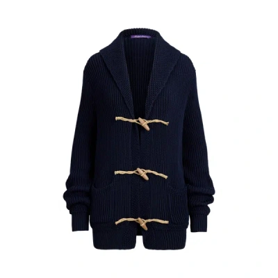 Ralph Lauren Cotton-silk Shawl-collar Cardigan In Icon Navy In Blue
