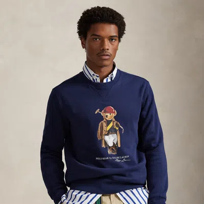 Polo Ralph Lauren Long Sleeve Fleece Society Bear Crewneck Sweatshirt In Multi