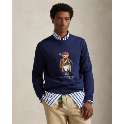Polo Ralph Lauren Long Sleeve Fleece Society Bear Crewneck Sweatshirt In Multi