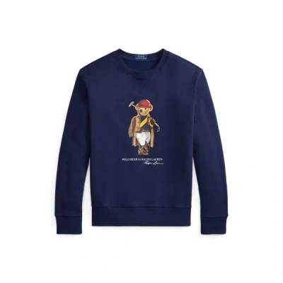 Polo Ralph Lauren Long Sleeve Fleece Society Bear Crewneck Sweatshirt In Multi