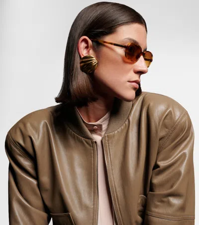 Chloé Judy Rectangular Sunglasses In Brown