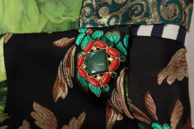 Dolce & Gabbana Multicolor Patchwork A-line Polyester Skirt In Multi