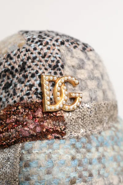 Dolce & Gabbana Multicolor Patchwork Embellished Bucket Hat In Multi