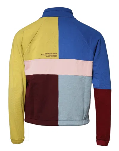Dolce & Gabbana Multicolor Patchwork Men Sweatshirt Sweater In Multi