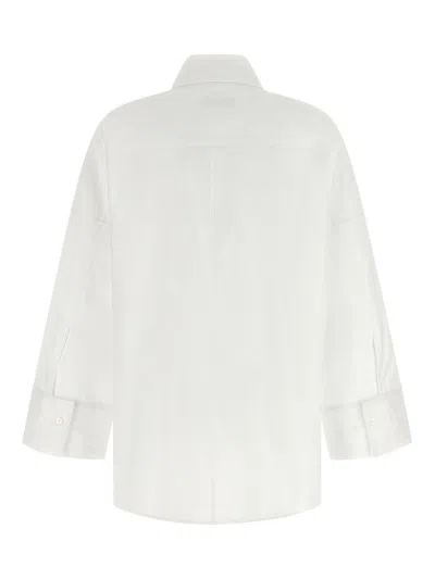 Alberto Biani White Oversized Solid Shirt In White