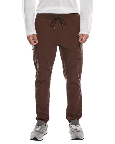Mister Flex Rubberized Cargo Jogger In Brown