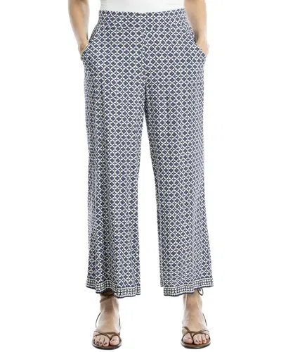 Max Studio Pull-on Crop Wide Leg Pant In Blue