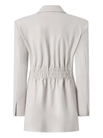 Pinko Padded Button Jacket In Gray