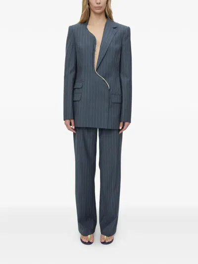 Christopher Esber Torrent Pinstripe-pattern Blazer In Blue