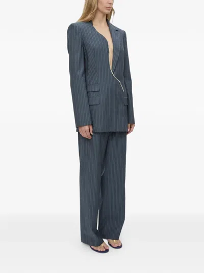 Christopher Esber Torrent Pinstripe-pattern Blazer In Blue