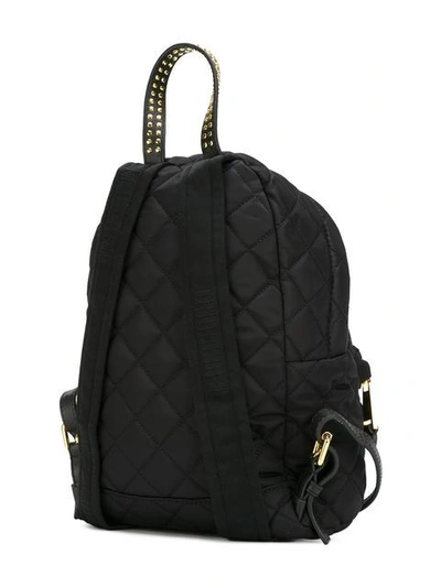 Shop Moschino Quilted Backpack In Black