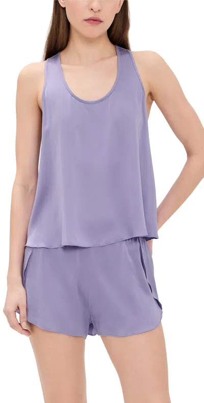Lunya Washable Silk Tulip Back Set In Purple