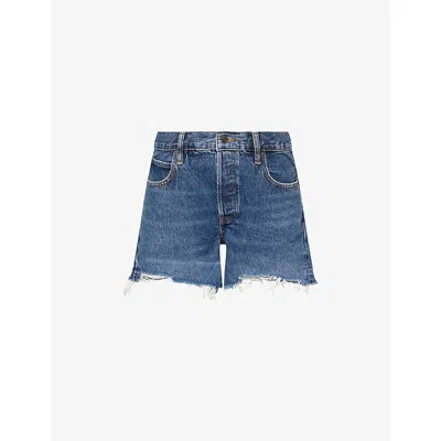 Frame The Hang Short Woman Denim Shorts Blue Size 31 Recycled Cotton