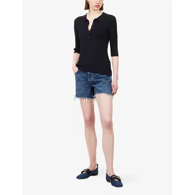 Frame The Hang Short Woman Denim Shorts Blue Size 31 Recycled Cotton