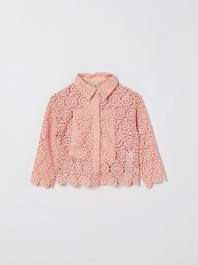 衬衫 TWINSET 儿童 颜色 粉色