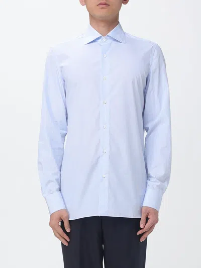 Luigi Borrelli Vertical-stripe Long-sleeve Shirt In Blue